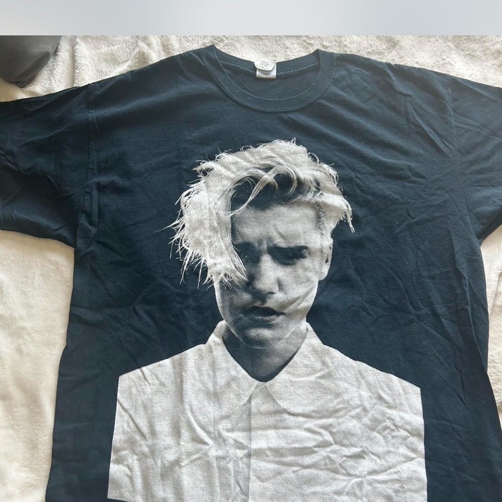 Justin Bieber Black and White Graphic Tee